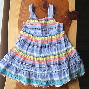 Cat & Jack Blue and Pink Tiered Ruffled Sundress